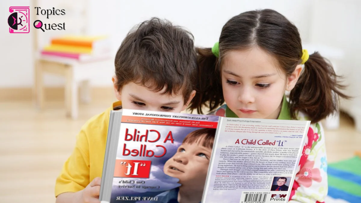 A Small Boy and Girl read the book " A Child called it"