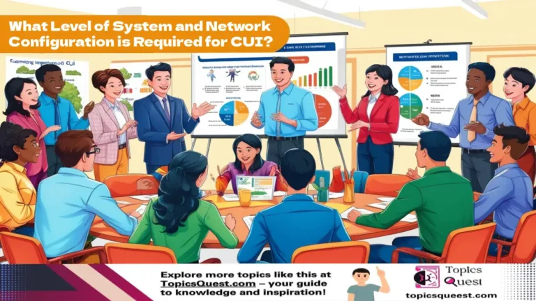 A Animation image of people showing What Level of System and Network Configuration is Required for CUI?