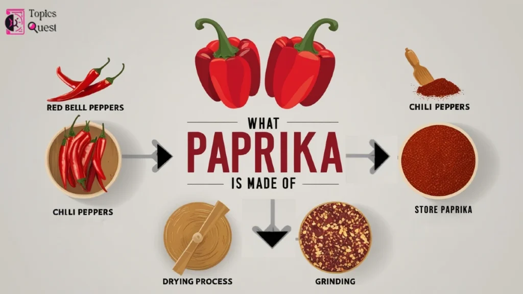 A Infographic that show the What is Paprika Made Of infographic.