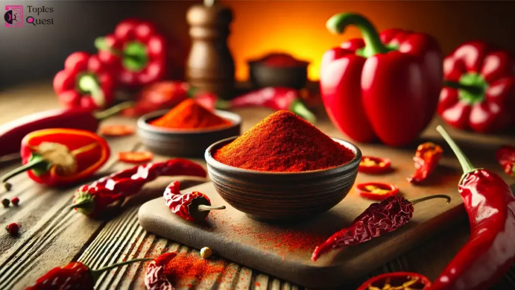 A picture of Paprika show the What Paprika is Made Of and the view in kitchen.