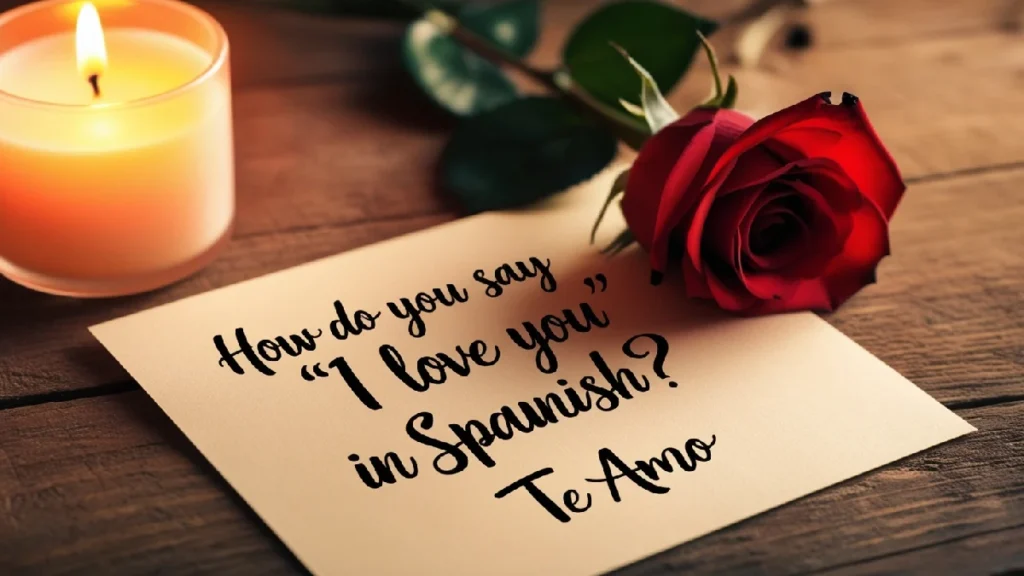 how do you say i love you in spanish te amo