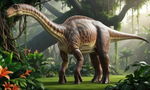 Imagination Picture of 500 teeth dinosaur.